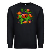 Black halloween pumpkin patch Premium Sweatshirt - BundleAndBundleShop