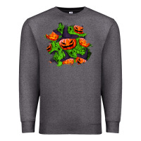 Charcoal Heather halloween pumpkin patch Premium Sweatshirt - BundleAndBundleShop