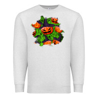 Oatmeal Heather halloween pumpkin patch Premium Sweatshirt - BundleAndBundleShop