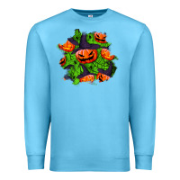 Ocean Blue halloween pumpkin patch Premium Sweatshirt - BundleAndBundleShop