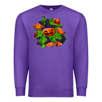 Purple halloween pumpkin patch Premium Sweatshirt - BundleAndBundleShop