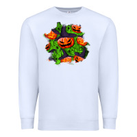 White halloween pumpkin patch Premium Sweatshirt - BundleAndBundleShop