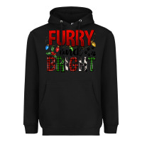 Black Furry And Bright Heavyweight Hoodie - FaDigitalArtStudio