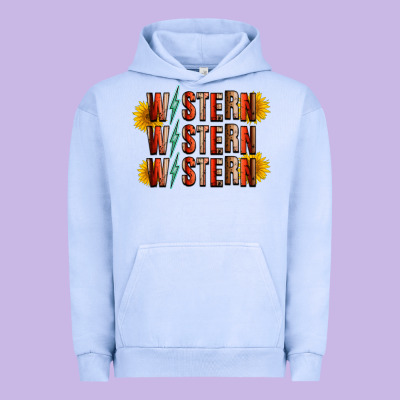 Western Sunflower Urban Hoodie Designed By Racoondesign