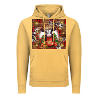 Vintage Mustard Christmas baby cow hot cocoa Vintage Hoodie - Jasminsmagicworld
