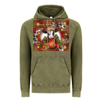 Vintage Olive Christmas baby cow hot cocoa Vintage Hoodie - Jasminsmagicworld