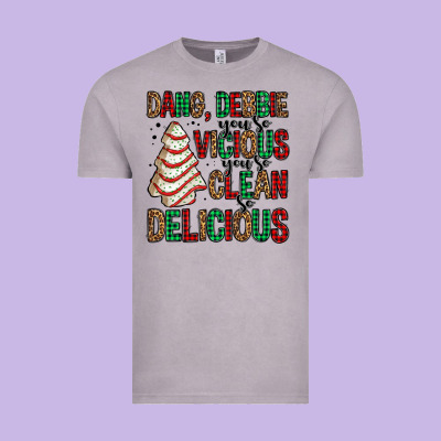 Dang Debbie Christmas Tree Cake Vintage Tee Designed By Jasminsmagicworld