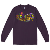 Plum MA Medical Assistant Mardi Gras Long Sleeve Tee - NancyCooperArtShop