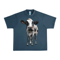 Midnight Navy holstein cow Urban Heavy Tee - BarkalooDesign