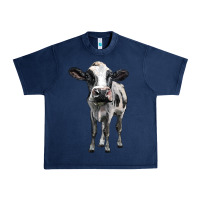 Navy holstein cow Urban Heavy Tee - BarkalooDesign