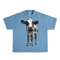 Pebble Blue holstein cow Urban Heavy Tee - BarkalooDesign