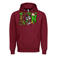 Burgundy St. Patrick's Day LPN Zipper Hoodie - OliviaCreatesArt