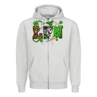 Dove Grey St. Patrick's Day LPN Zipper Hoodie - OliviaCreatesArt