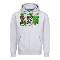 Heather Grey St. Patrick's Day LPN Zipper Hoodie - OliviaCreatesArt