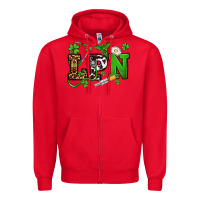 Red St. Patrick's Day LPN Zipper Hoodie - OliviaCreatesArt