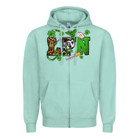 Seafoam St. Patrick's Day LPN Zipper Hoodie - OliviaCreatesArt