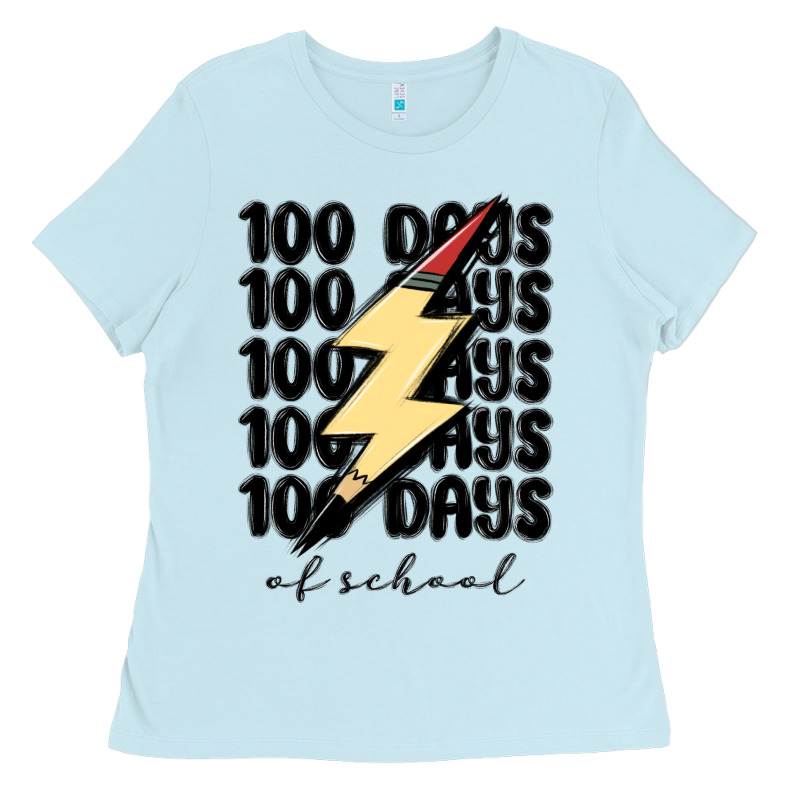 100 Days Of School Ladies Tee by MaliasSmallBusiness | Teevron