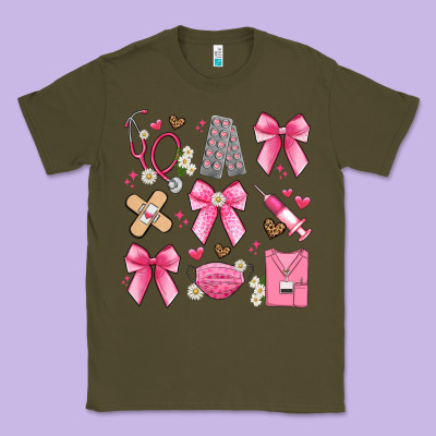 Coquette Bow Nurse Classic Tee Designed By Artiststas