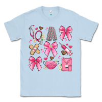 Dusty Blue coquette bow nurse Classic Tee - Artiststas