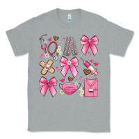 Heather Grey coquette bow nurse Classic Tee - Artiststas