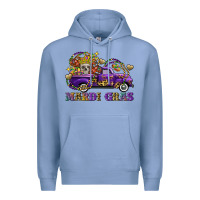 Colony Blue mardi gras skull truck Premium Hoodie - FaDigitalArtStudio