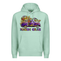 Seafoam mardi gras skull truck Premium Hoodie - FaDigitalArtStudio