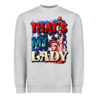 Heather Grey thats my lady 4th of july Heavyweight Sweatshirt - CowGirlArtShop