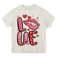 Cream western love lips Heavy Core Tee - MaliasSmallBusiness