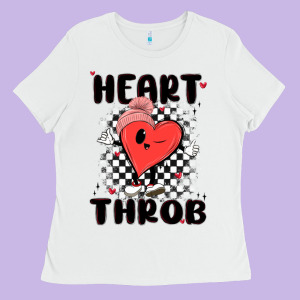 Heart Throb Ladies Tee Designed By Maliassmallbusiness