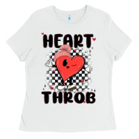 White heart throb Ladies Tee - MaliasSmallBusiness