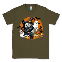 Army Green panda hallowen Classic Tee - LillyAllenDesigns