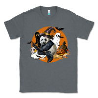 Charcoal Heather panda hallowen Classic Tee - LillyAllenDesigns