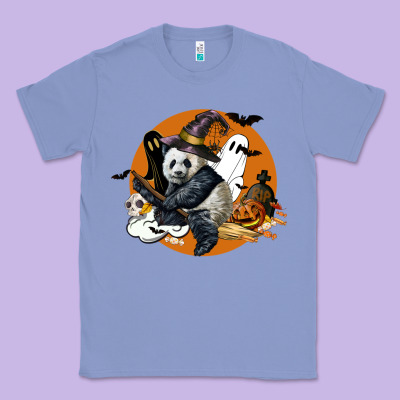 Panda Hallowen Classic Tee Designed By Lillyallendesigns