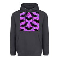 Smoke halloween bat and stars seamless pattern Heavyweight Hoodie - BundleAndBundleShop