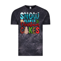 Cloud Black snow flakes and Christmas cakes Vintage Tee - Jasminsmagicworld