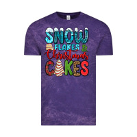 Cloud Purple snow flakes and Christmas cakes Vintage Tee - Jasminsmagicworld