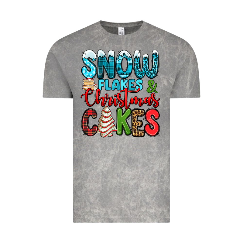 Snow Flakes And Christmas Cakes Vintage Tee by Jasminsmagicworld | Teevron