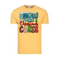 Vintage Mustard snow flakes and Christmas cakes Vintage Tee - Jasminsmagicworld