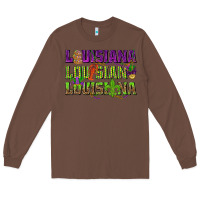 Chestnut Louisiana Mardi Gras Long Sleeve Tee - NancyCooperArtShop