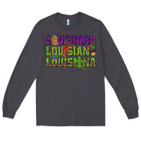 Smoke Louisiana Mardi Gras Long Sleeve Tee - NancyCooperArtShop