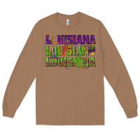 Toasted Coconut Louisiana Mardi Gras Long Sleeve Tee - NancyCooperArtShop