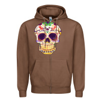 Chestnut Cinco de mayo skull Zipper Hoodie - FaDigitalArtStudio