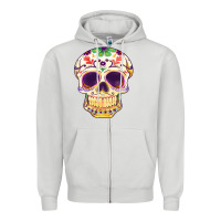 Dove Grey Cinco de mayo skull Zipper Hoodie - FaDigitalArtStudio