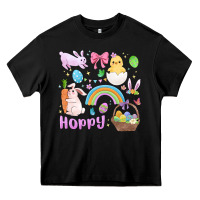 Black easter hoppy bunny Heavy Core Tee - MaliasSmallBusiness