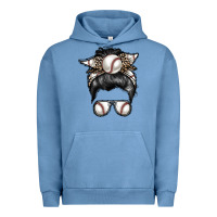 Pigment Pebble Blue baseball mom Urban Hoodie - RacoonDesign