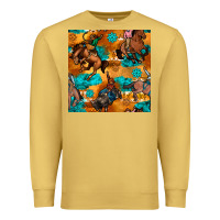 Antique Gold cowboy rodeo seamless pattern Premium Sweatshirt - BundleAndBundleShop