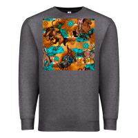 Charcoal Heather cowboy rodeo seamless pattern Premium Sweatshirt - BundleAndBundleShop