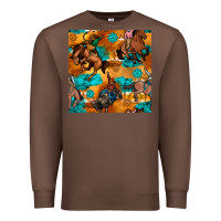 Chestnut cowboy rodeo seamless pattern Premium Sweatshirt - BundleAndBundleShop