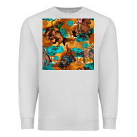 Dove Grey cowboy rodeo seamless pattern Premium Sweatshirt - BundleAndBundleShop