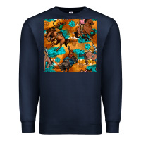 Navy cowboy rodeo seamless pattern Premium Sweatshirt - BundleAndBundleShop